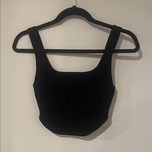 Babaton Black Cropped Tank Top